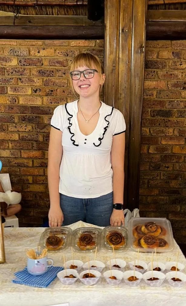 Illustration of the founder baking